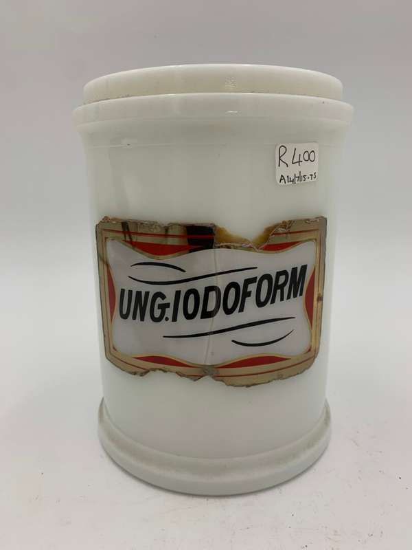 Antique Pharmacy Pot. Apothecary XIX Century Limoges Manufact. Jar - No Lid