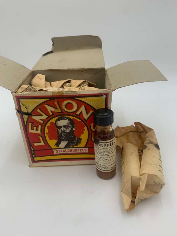 Lennon Entress Drops Bottles in Box - Lot of 12 Origional Glass Bottles with Product