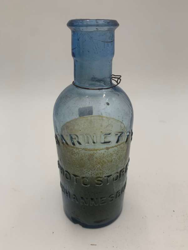 Victorian Antique Blue Bottle - Barnetts Photo Stores Johannesburg.