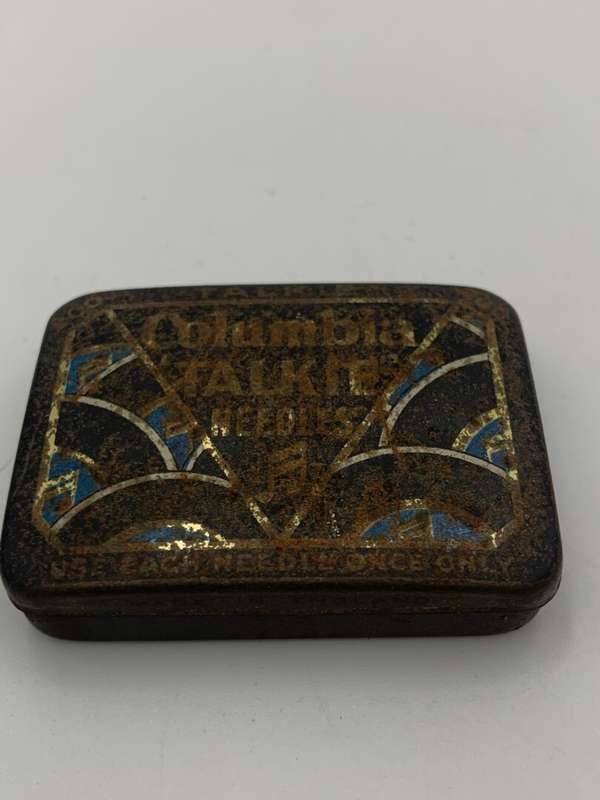 Antique Collectable Record Needle Tin - Colambia Walkie