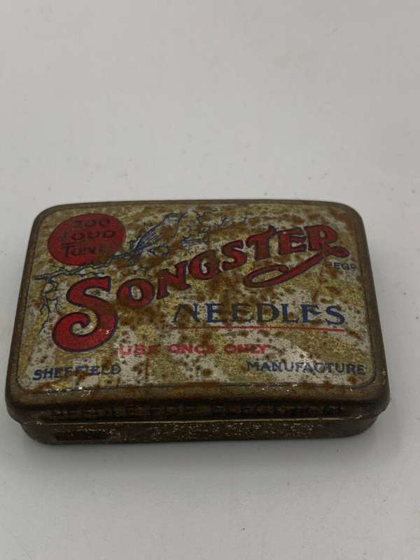 Antique Collectable Record Needle Tin - Songstar