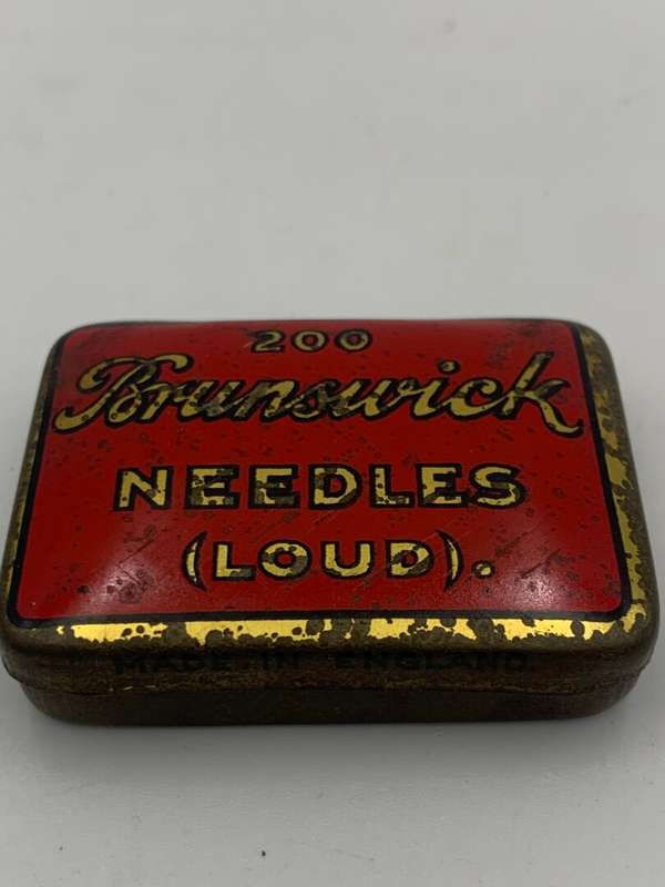 Antique Collectable Record Needles in Tin - Fournowick Loud