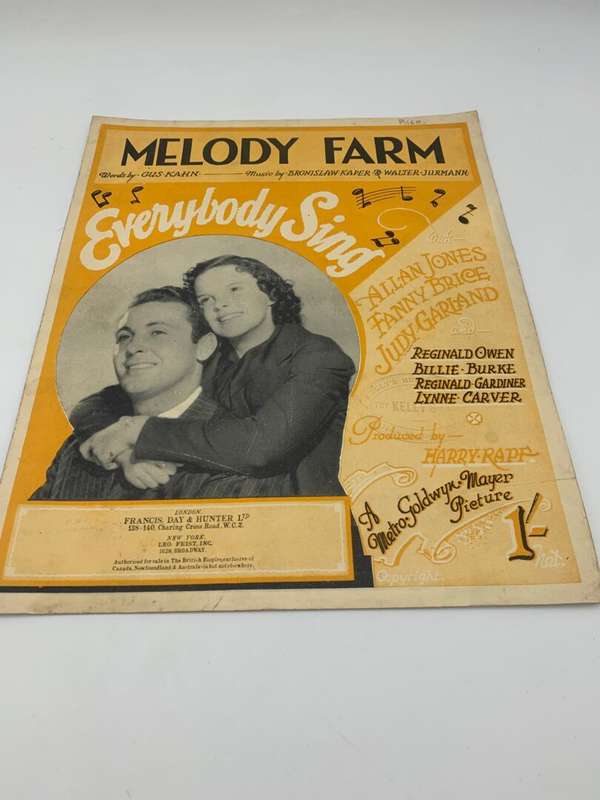 Vintage Collecable Music Sheets - Origonal - Everybody Sing by Allan Jones