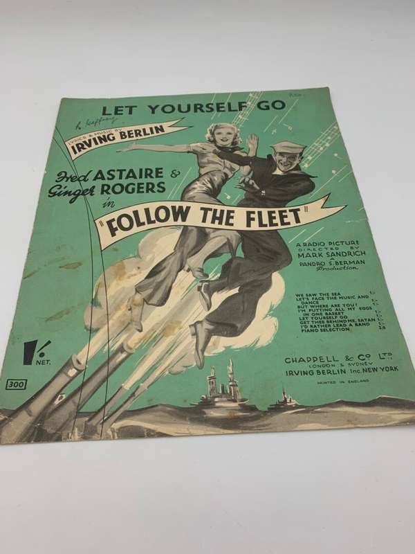 Vintage Collecable Music Sheets - Origonal - Follow the Fleet by Fred Astaire