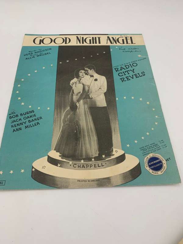 Vintage Collecable Music Sheets - Origonal - Good Night Ange; by Herb Magison