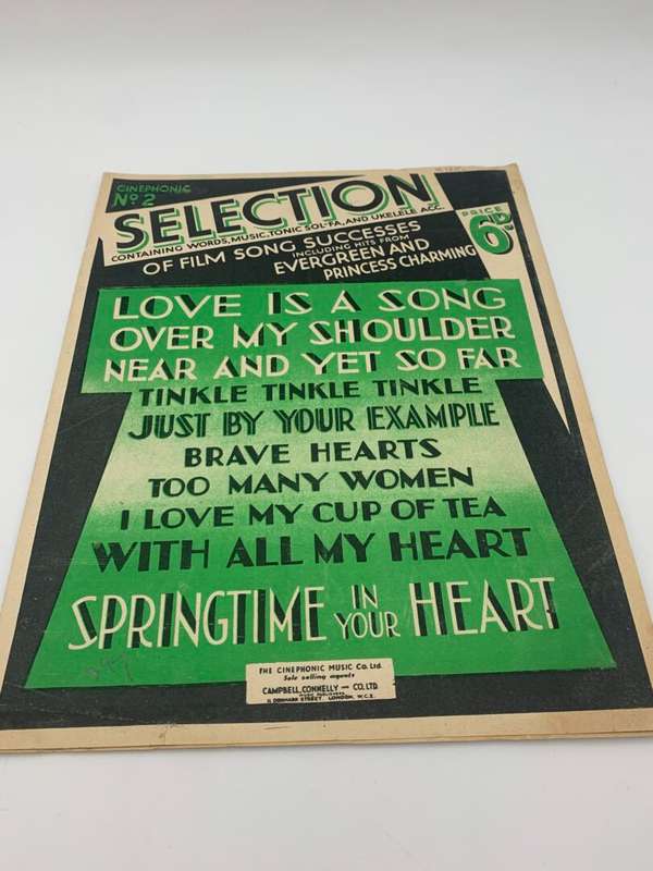 Vintage Collecable Music Sheets - Origonal - Love is a Song