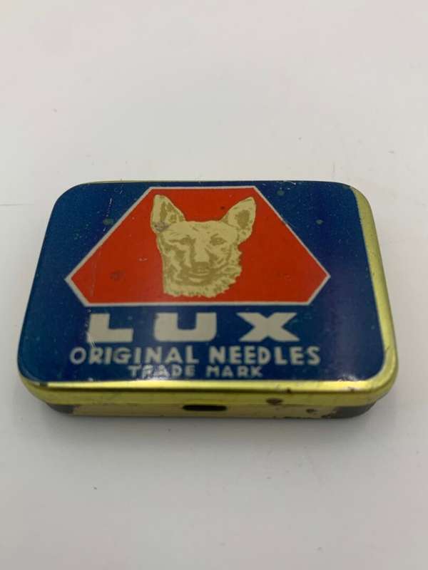 Antique Collectable Record Needle Tin - Lux