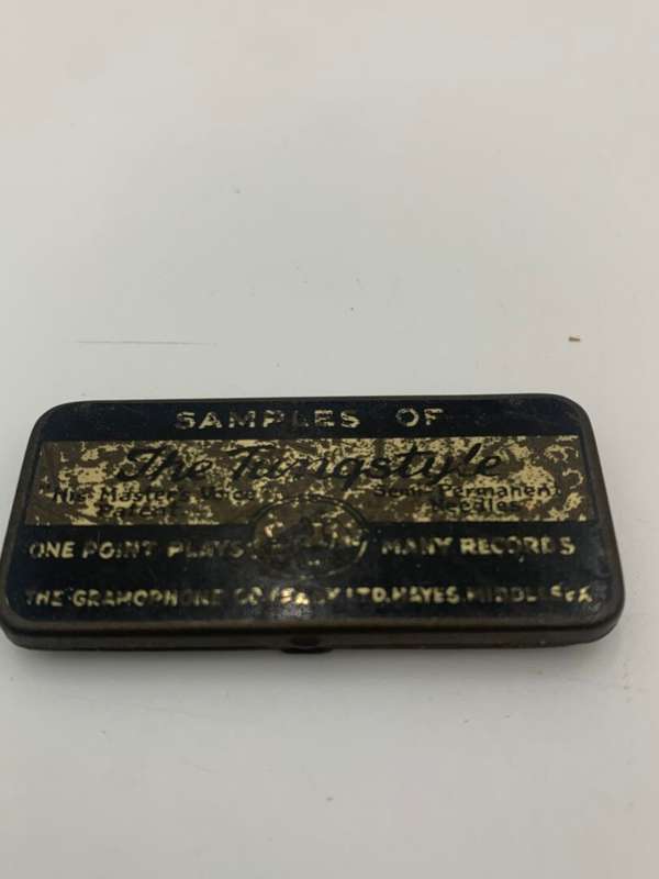Antique Collectable Record Needle Tin - The Tonguestyle