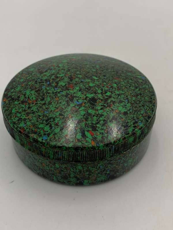 Antique Bakelite Green Trinket box with Lid
