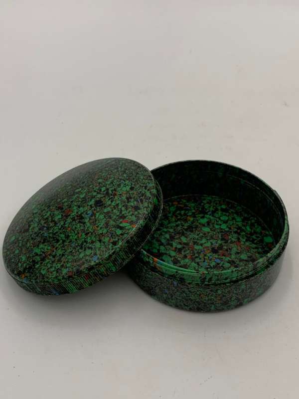 Antique Bakelite Green Trinket box with Lid