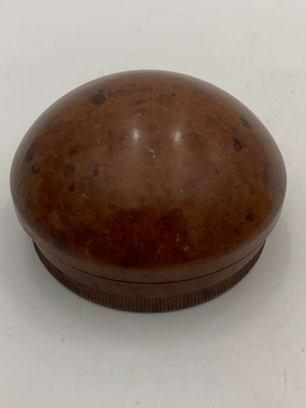 Antique Bakelite Brown Trinket box with Lid