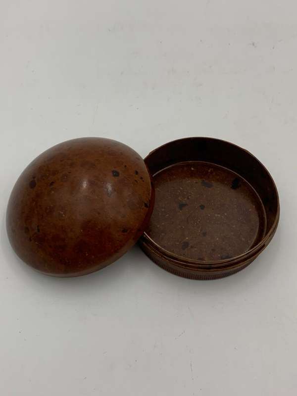 Antique Bakelite Brown Trinket box with Lid