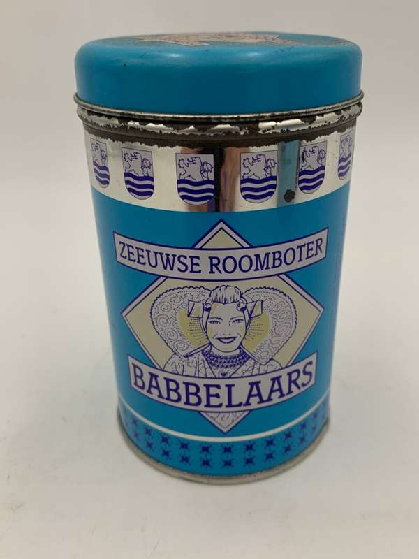 Antique Zeeuwse Roomboter Babbelaars Tin