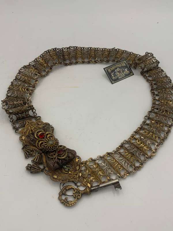 Antique Turkish Ceremonial Belt with Key