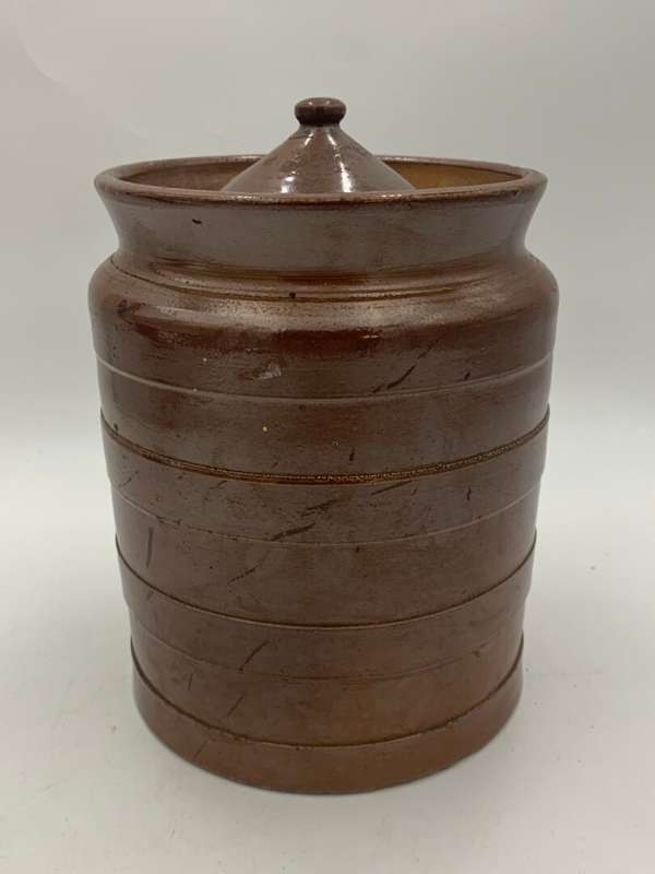 Antique Ceramic Jar with Lid