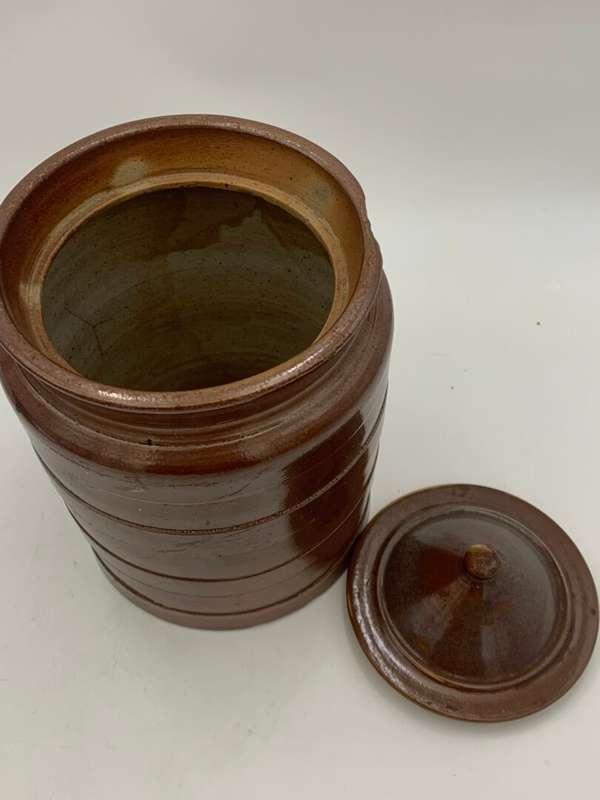 Antique Ceramic Jar with Lid
