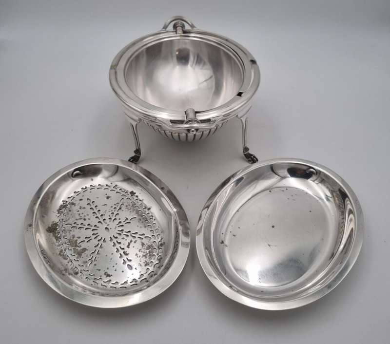 Mappin & Webbs EPNS Revolving Breakfast Dome C.1920