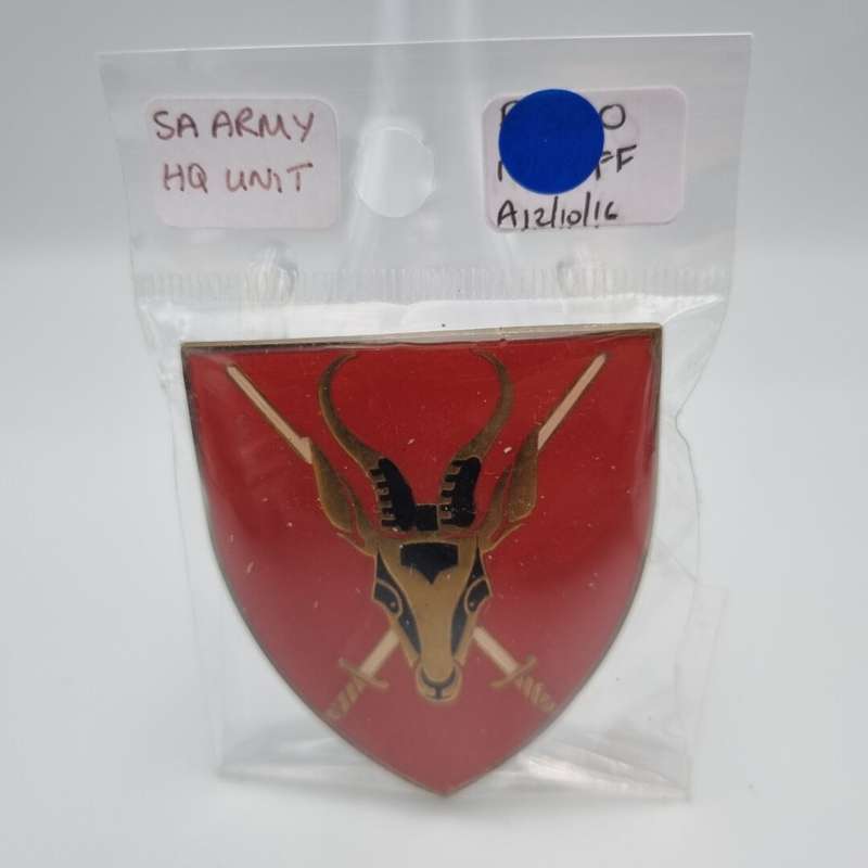 SA Army HQ Unit Metal Flash (black horns version)