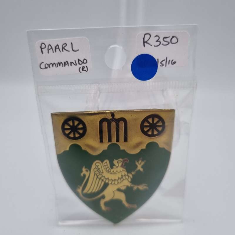 SADF Paarl Commando Metal Flash (Right Facing)