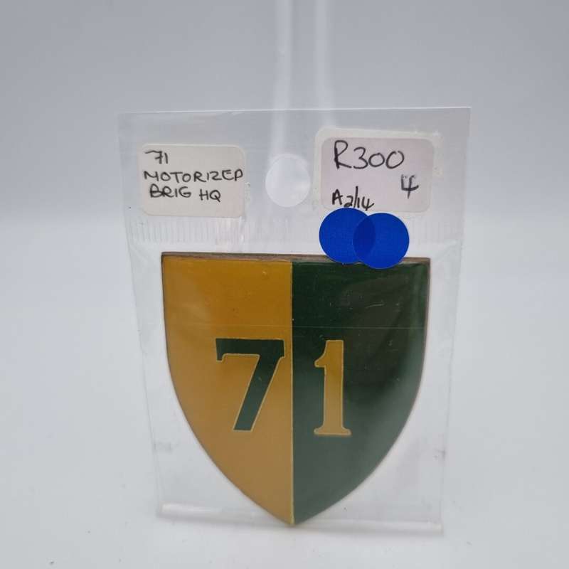 SADF 71 Motorized Brigade Metal Flash