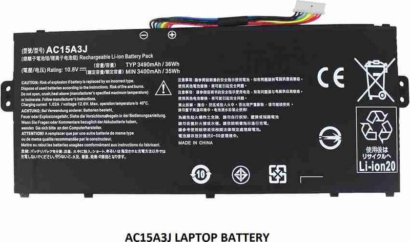 Battery for Acer Chromebook R11 CB5-132T, CB3-131 Series  - AC15A3J