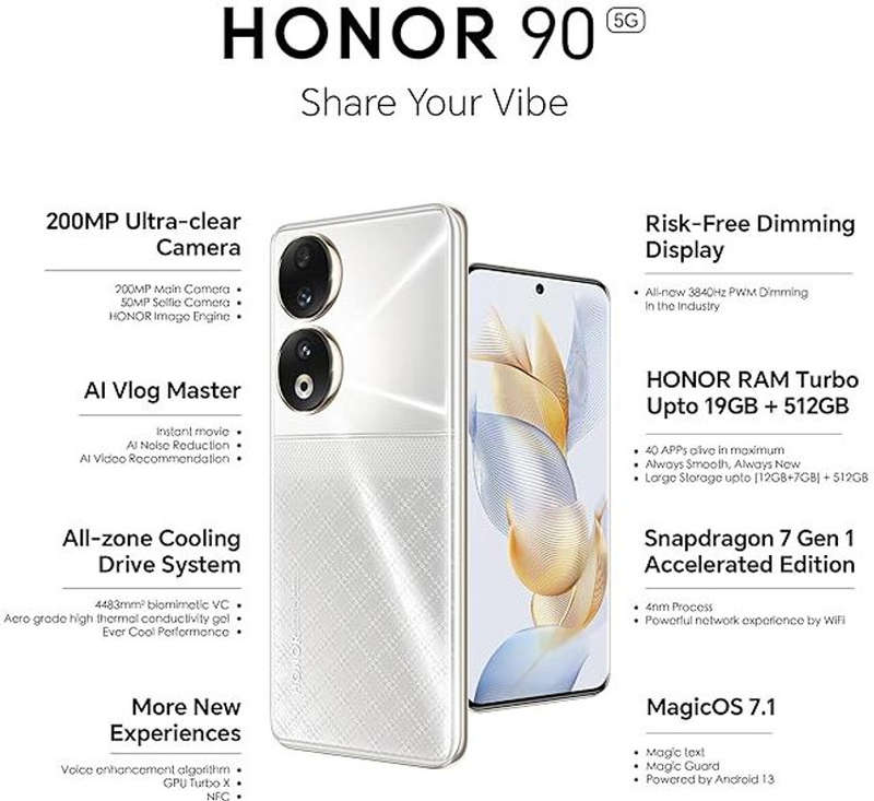 **BARGAIN BUY** AS NEW HONOR 90 256GB 5G WITH ORIGINAL CHARGER- WORTH R14k- GRAB IT @ JUST R6999!!!!