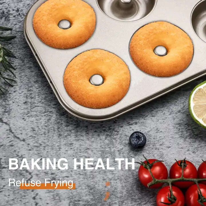 Non-Stick Baking Pastry Tools Cake Mold Baking Tray 6-Cavity fluted pan Bagels fluted cake pa