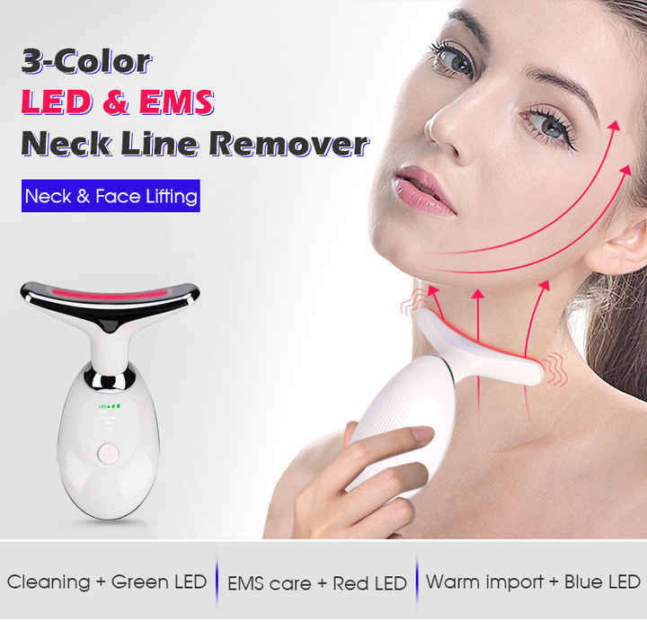 USB Neck Lifting Massager with Heat Function for Removing Wrinkles Skin Tightening and Face Lift