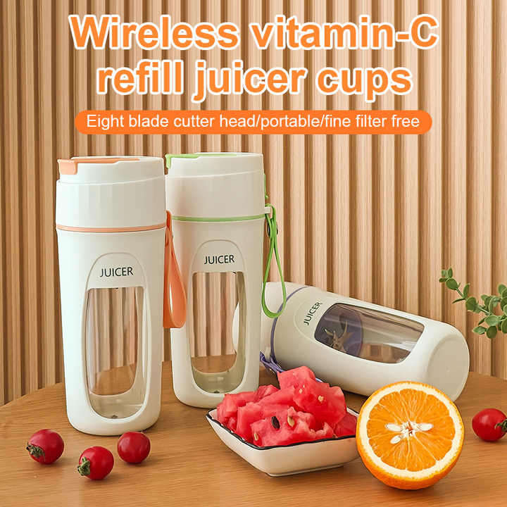 Rechargeable Mini Juice Cooking Cup Portable Wireless USB/Battery Powered Juicer Machine Household M