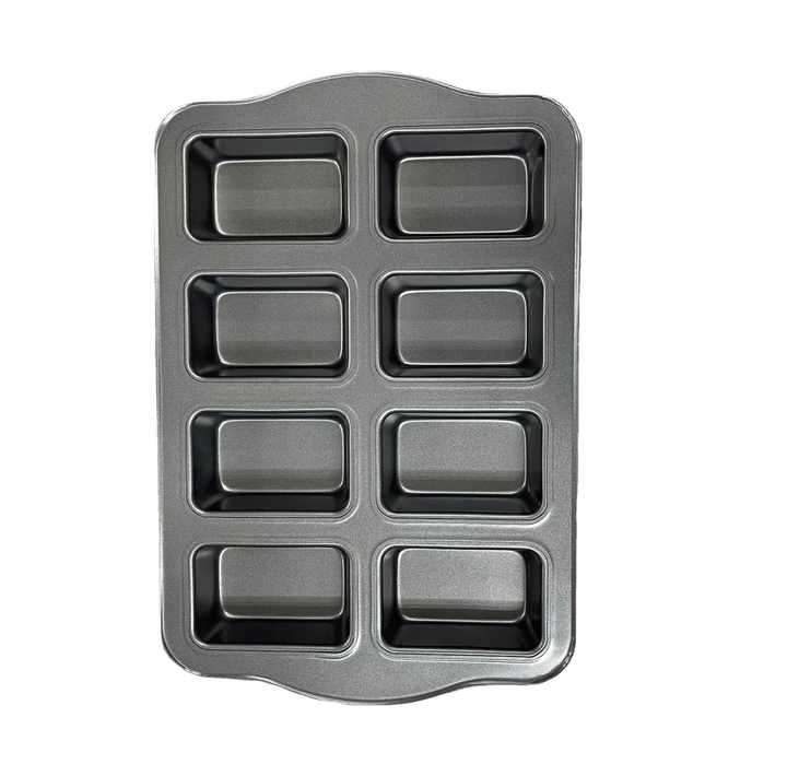 Non Stick Cupcake Pans with Dividers Mini Loaf Pan for Baking Heavy Carbon Steel Square Rectangle Br