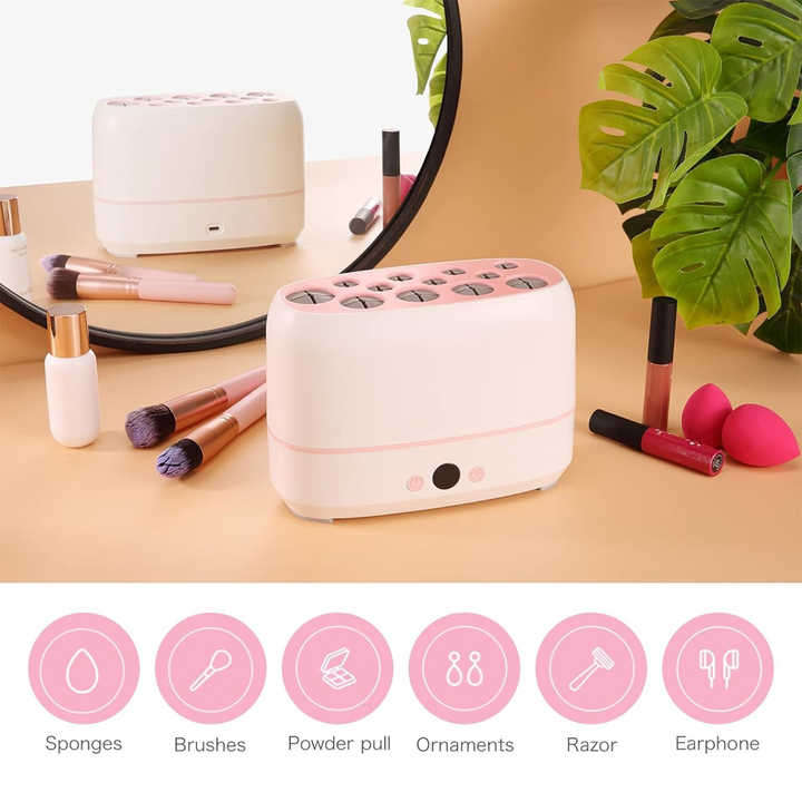 Automatic Electric Household Dryer Ionic Operating System Cosmetic Make-Up Brushes Cleaning Tool Set