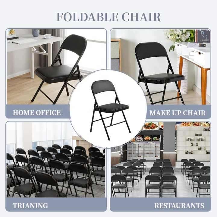 Training Office Chair Leather Comfortable Folding Chairs Garden Vintage Backrest Leisure Home Chair