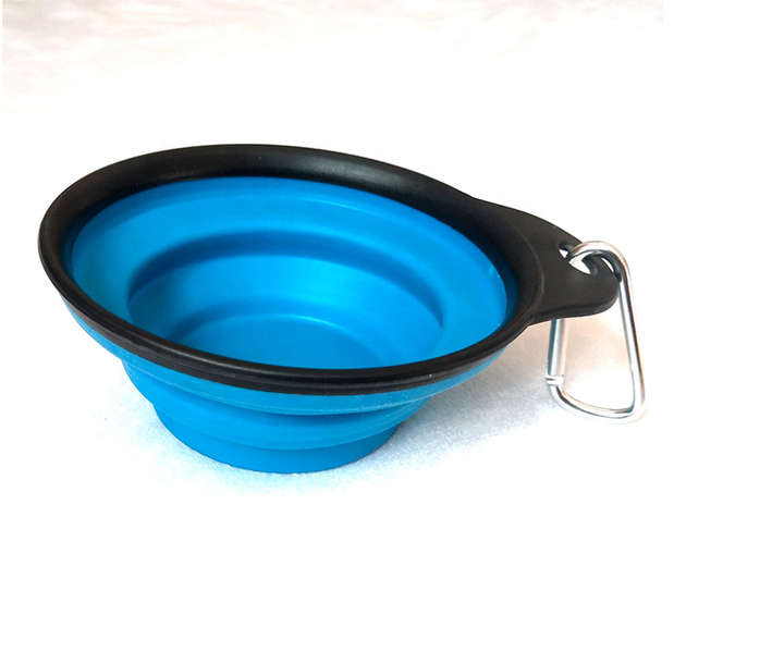 2in1 Pet Dog Plastic Food and Water Bottle with the Fold Bowl