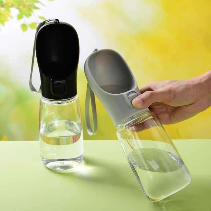 Portable Plastic Pet Dispenser Travel Dog Water Bottle and Puppy Food Bowl for Outdoor Walking Style