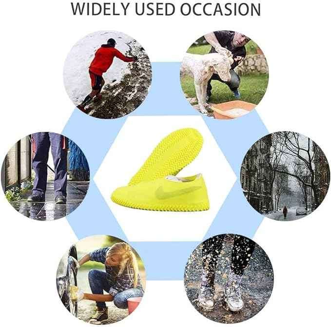 Waterproof Shoe Covers Non-Slip Water Resistant Overshoes Silicone Rubber Rain Shoe Cover Outdoor Cy