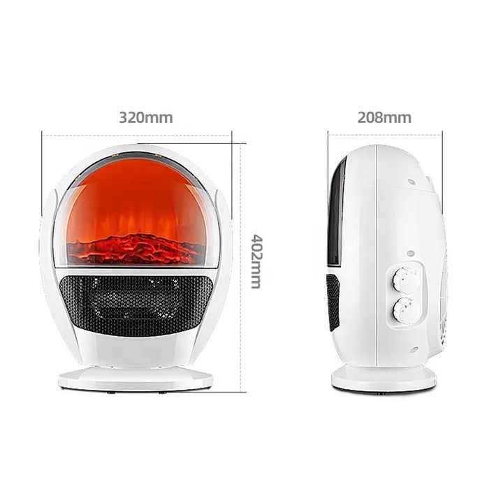 Fireplace Heater Simulated Flame Household Electric Heater Hot Air Heater Energy Saving Office