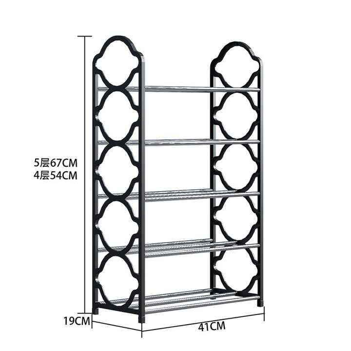 58CM Shoe Rack Household Floor Simple Assembly Shoe Rack Multi Layer Shelves Dormitory Space Saving
