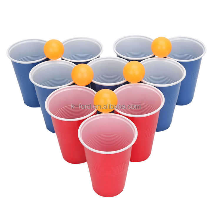 Custom Reusable Interactive Floating 16oz Beer Pong Balls Cups Mug Sets Table Accessories Toys for A