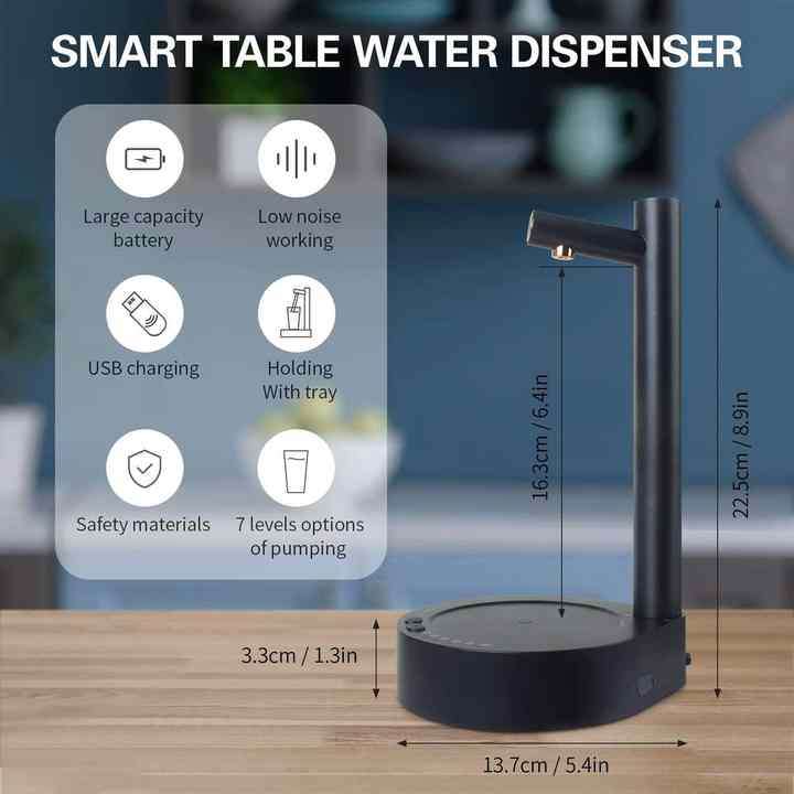 Automatic Water Dispenser Wireless Electric Water Bottle Pump Usb Charging Desk Smart Table Water D