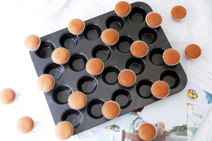 24CUPS Non Stick Carbon Steel Mini Muffin Baking Cups Cake Tray for Muffins