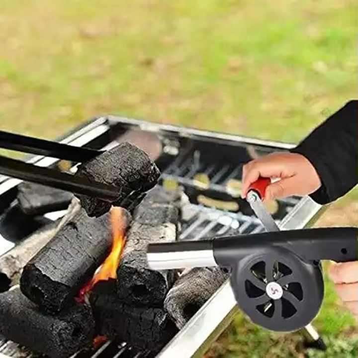 Manual Barbecue Picnic Air Blower Hand-Cranked Combustion Blower Camping Gas Fuel Bag Packed Cookin