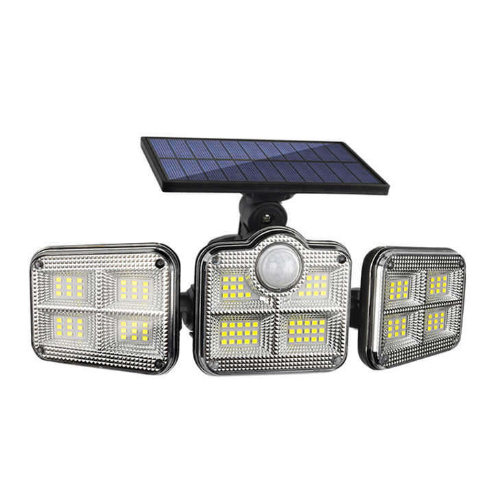 IP65 Remote Control Motion Sensor 270 Degree Security Illumination 3 Adjustable Heads LED Flood Sola