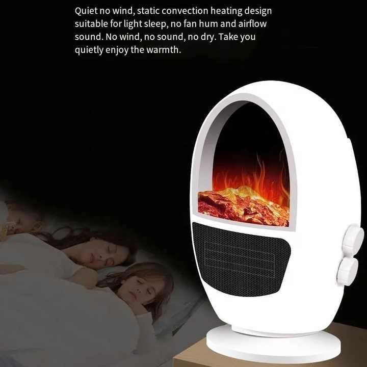 Fireplace Heater Simulated Flame Household Electric Heater Hot Air Heater Energy Saving Office