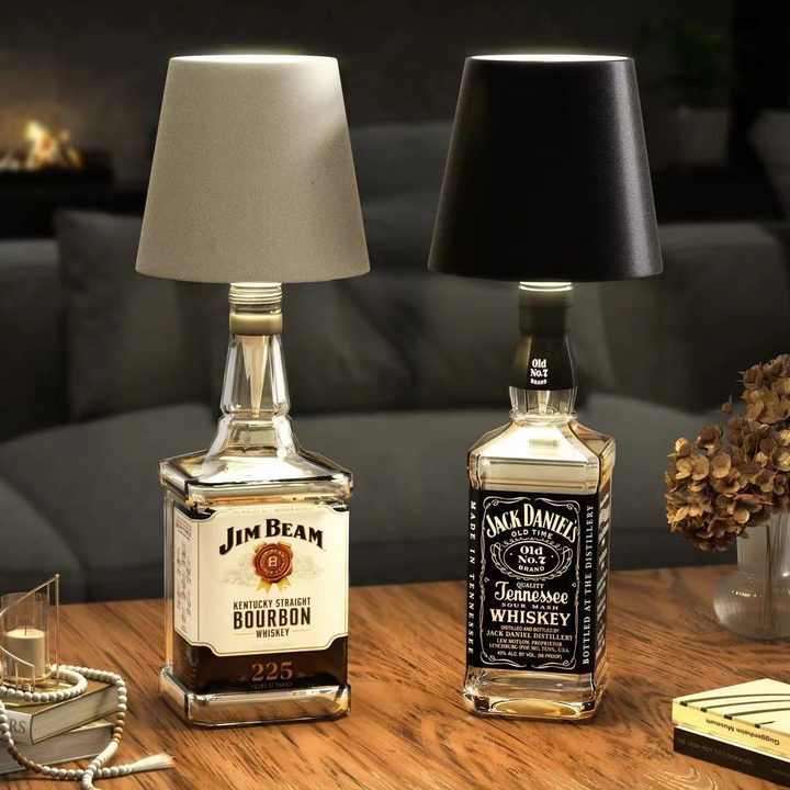 Portable Dimming Bar Night Lamp Touch Control Rechargeable Circular Wireless Wine LED Bottle Table L