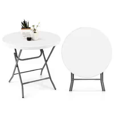 60CM Folding Bistro Table for Outdoor Garden Dining & Hotel Use Foldable Plastic High Bar Table for