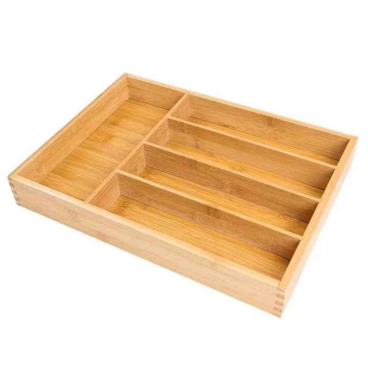 New Design Knife and Fork Storage Box Wooden Multifunction Large Capacity Storage Box