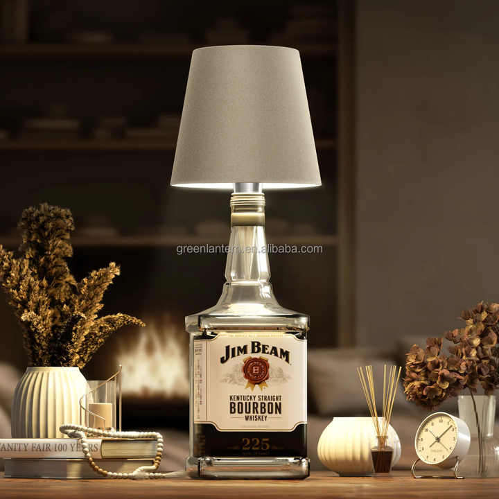 Portable Dimming Bar Night Lamp Touch Control Rechargeable Circular Wireless Wine LED Bottle Table L
