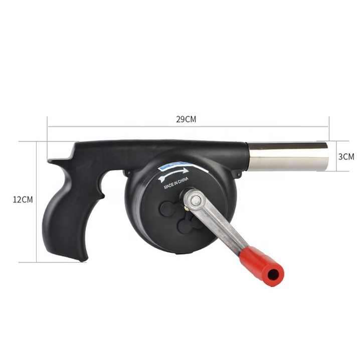 Manual Barbecue Picnic Air Blower Hand-Cranked Combustion Blower Camping Gas Fuel Bag Packed Cookin