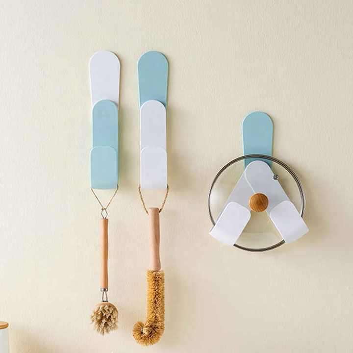 Rack Kitchen Storage Supplies Rack Kitchen Storage Rack Wall-Mounted Non-Perforated Pot Cover Plate