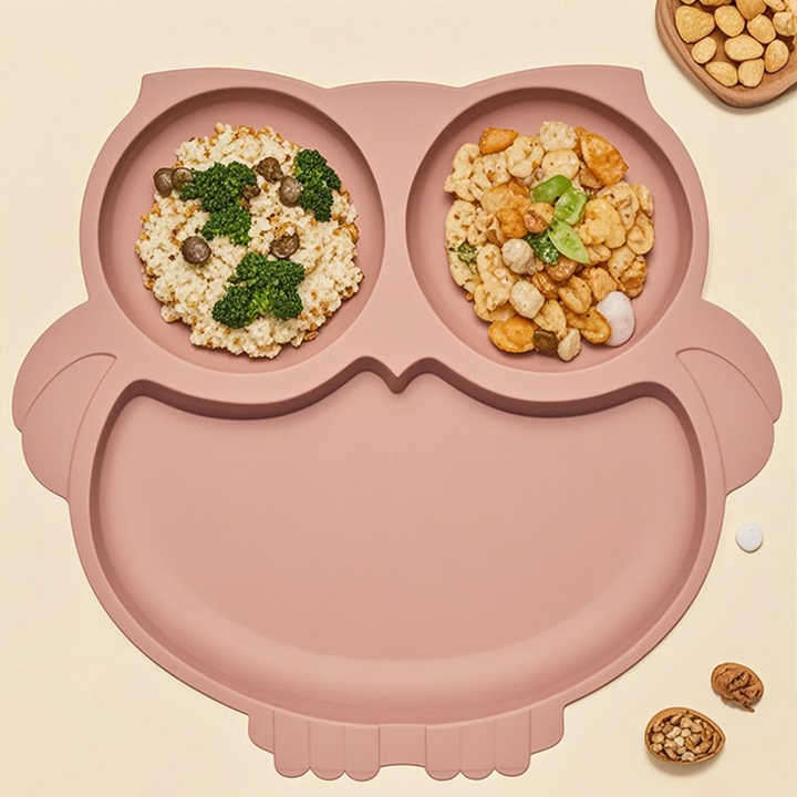 Food Grade Plates with Suction Suction Feeding Gift Bamboo Suction Plate Bowl and Spoon Silicone Ba